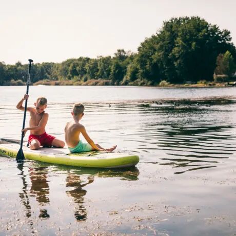 Discover campsites by a lake